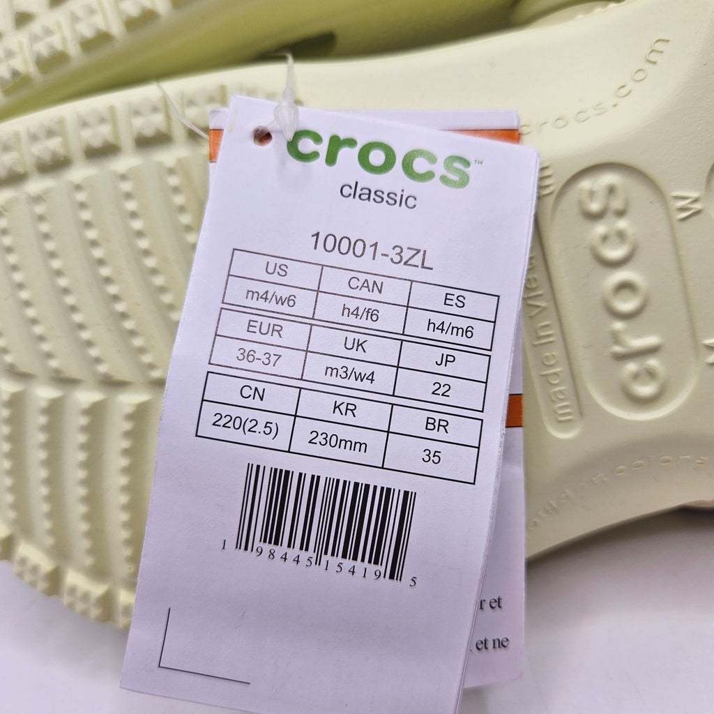 CROCS M4 W6 CLASSIC CLOG ATMOSPHERE BONE BEIGE UNISEX COMFORT SHOES NWT