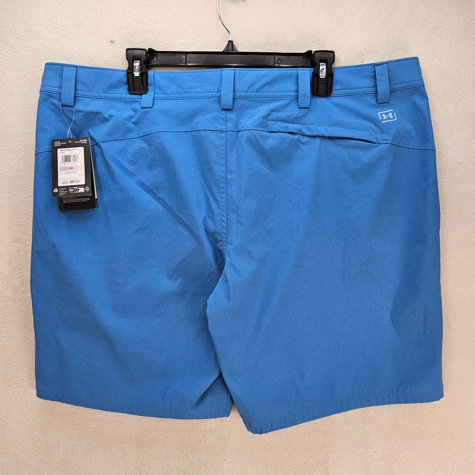 UNDER AMROUR MEN'S 42 FISH PRO 2.0 SHORTS BLUE FISHING PERFORMANCE NWT