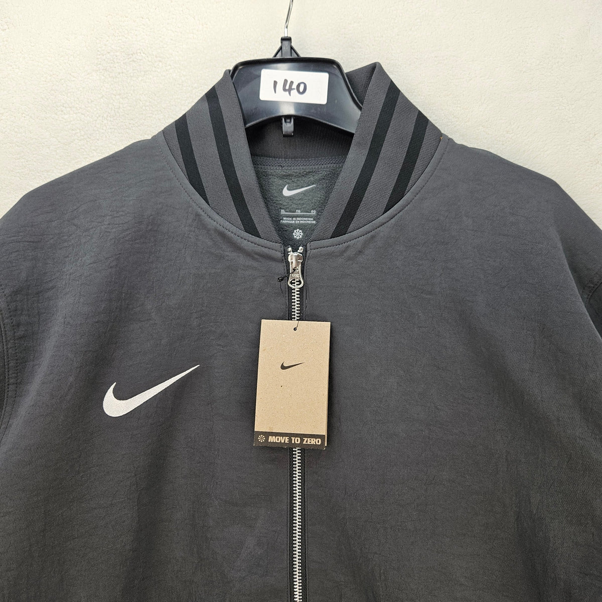 NIKE SPORTSWEAR MEN'S XL TECH PACK BOMBER JACKET GRAY FULL ZIP MOVE TO ZERO NWT