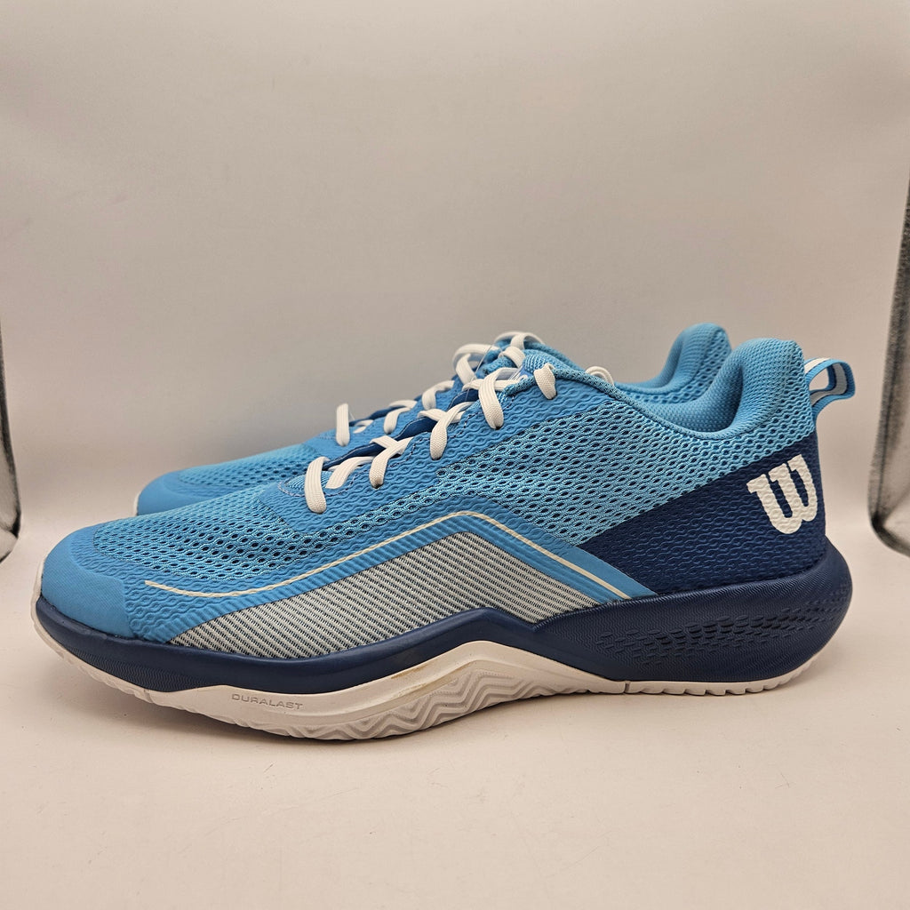 WILSON WOMEN'S 11 TENNIS SHOES BLUE WHITE DURALAST COURT SNEAKERS WRS332960 NWOB