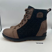SOREL Women's 11 Evie II Lace Plus WP Tobacco/Black Boots