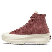CONVERSE WOMEN'S 9 RUN STAR HIKE PLATFORM HI TOP WINE VELVET A03252C CORDUROY