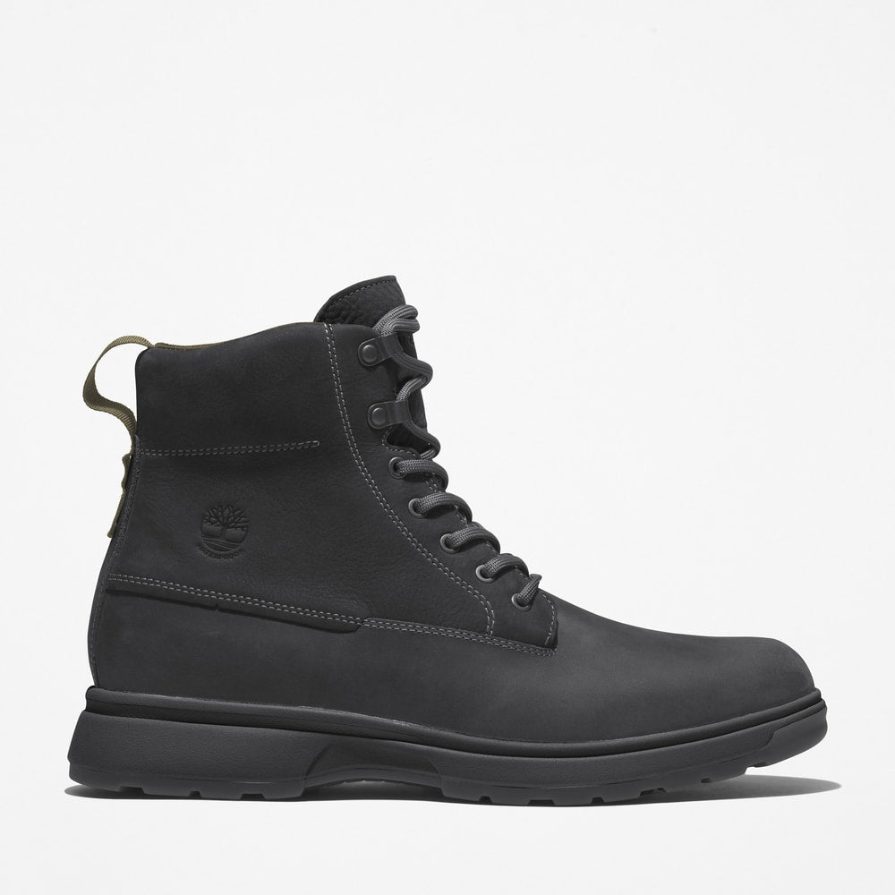 TIMBERLAND MEN'S 13 ATWELLS AVE ANKLE BOOT JET BLACK NUBUCK NIB