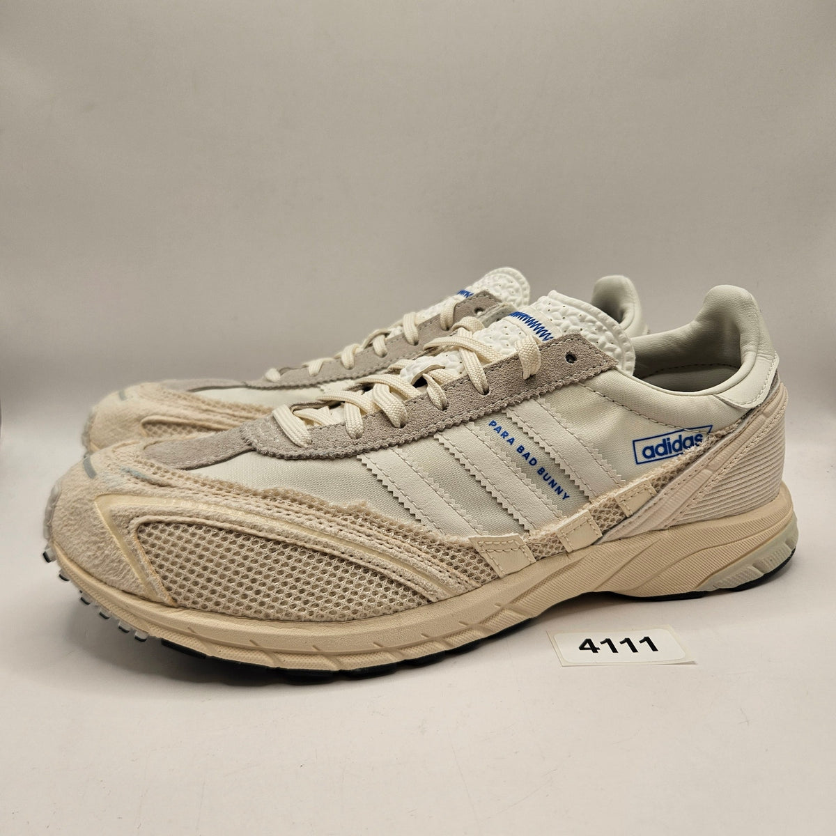 ADIDAS X BAD BUNNY MEN'S 8 ADIZERO SL72 COMFORT CLASSIC SNEAKER WHT JP8816 NWOB
