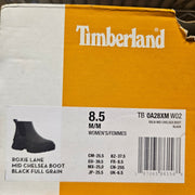 TIMBERLAND WOMEN'S 8.5 ROXIE LANE MID CHELSEA BOOT BLACK FULL GRAIN NIB