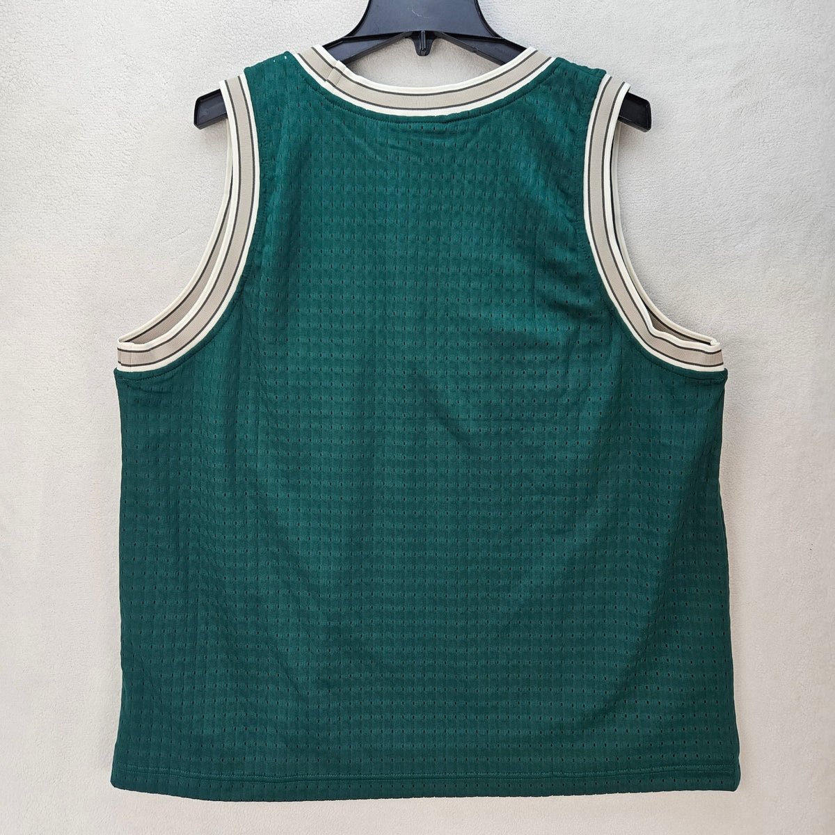 ADIDAS MEN'S XLARGE ORIGINALS TREFOIL GREEN TANK SIDELINE JERSEY KG8200 THICK