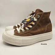 CONVERSE WOMEN'S 7 FIRST STRING BROWN VIBRAM ALL LEATHER CHUCK TAYLOR A17915C