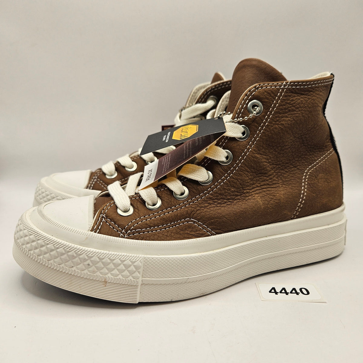 CONVERSE WOMEN'S 7 FIRST STRING BROWN VIBRAM ALL LEATHER CHUCK TAYLOR A17915C