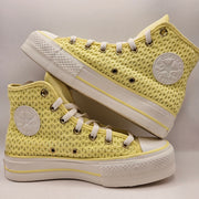 CONVERSE WOMEN'S 7 CHUCK TAYLOR ALL STAR LIFT HI PLATFORM LEMON SLUSHY A14967C
