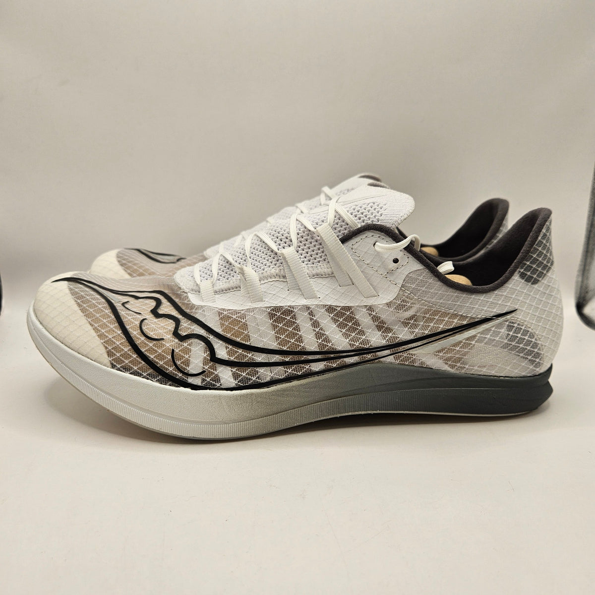 SAUCONY MEN'S 12 TERMINAL WHITE CARBON TRACK SPIKES S29101-10