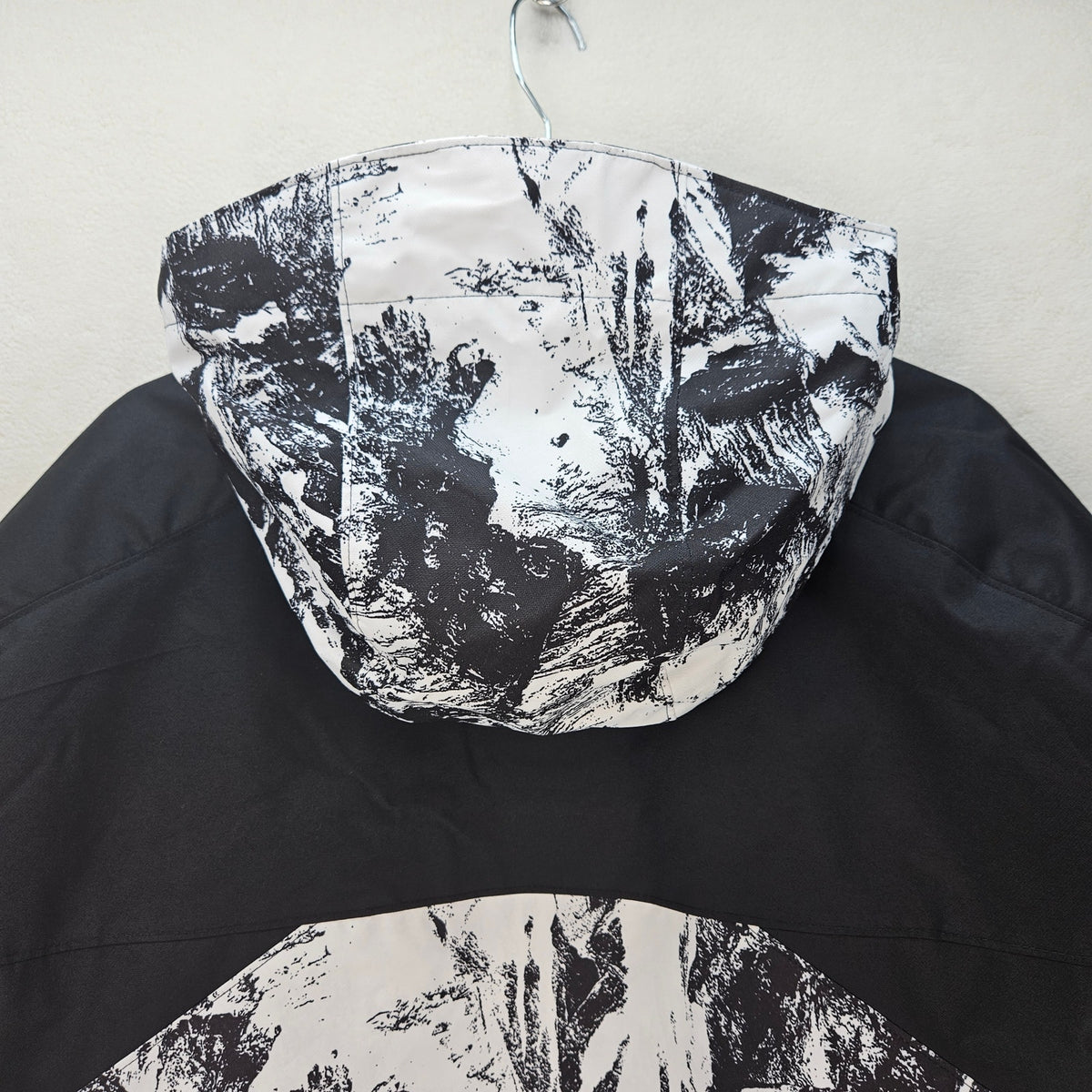 COLUMBIA MEN'S XXL 3 IN 1 INTERCHANGE NORDIC POINT SKI SNOW JACKET BLK WHT PRINT