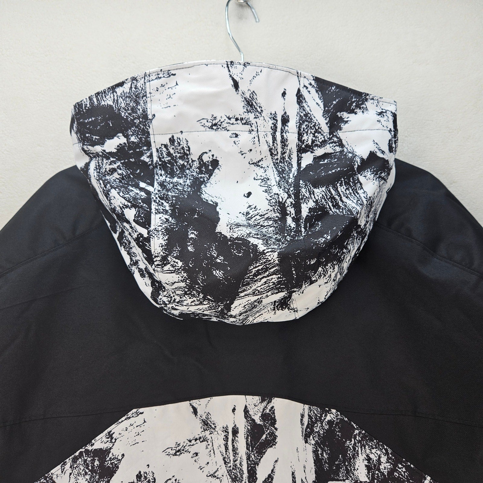 COLUMBIA MEN'S XXL 3 IN 1 INTERCHANGE NORDIC POINT SKI SNOW JACKET BLK WHT PRINT