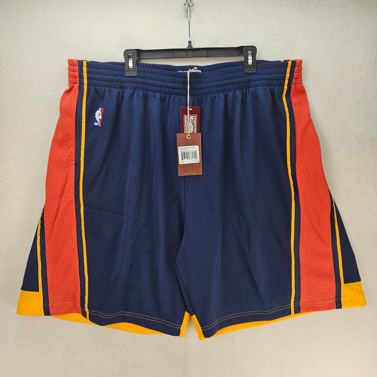 MITCHELL & NESS GOLDEN STATE WARRIORS MEN'S 4XL 09-10 SWINGMAN ROAD SHORTS NWT