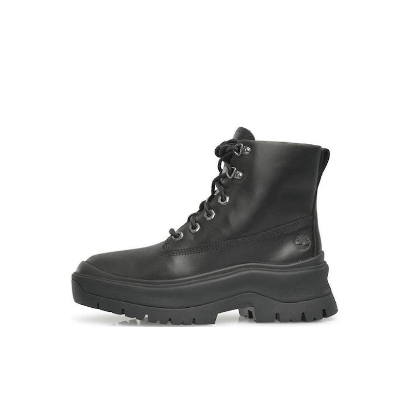 TIMBERLAND WOMEN'S 8 ROXIE LANE LACE UP BOOT BLACK FULL GRAIN NIB