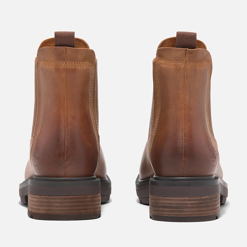 TIMBERLAND WOMEN'S 10 BRIMFIELD MID CHELSEA BOOT MEDIUM BROWN FULL GRAIN NIB