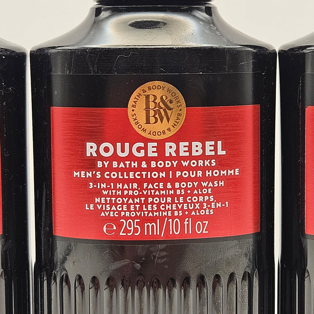 BATH & BODY WORKS ROUGE REBEL 3 IN 1 BODY WASH LOT 3