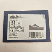 VANS WOMEN'S 7 OLD SKOOL LOW TOP SNEAKER TWEED FROST GRAY LX NWOB