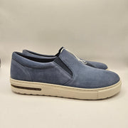 BIRKENSTOCK MEN'S 7 WOMEN'S 9 BEND LOW SLIP ON BLUE SUEDE SNEAKER NWOB