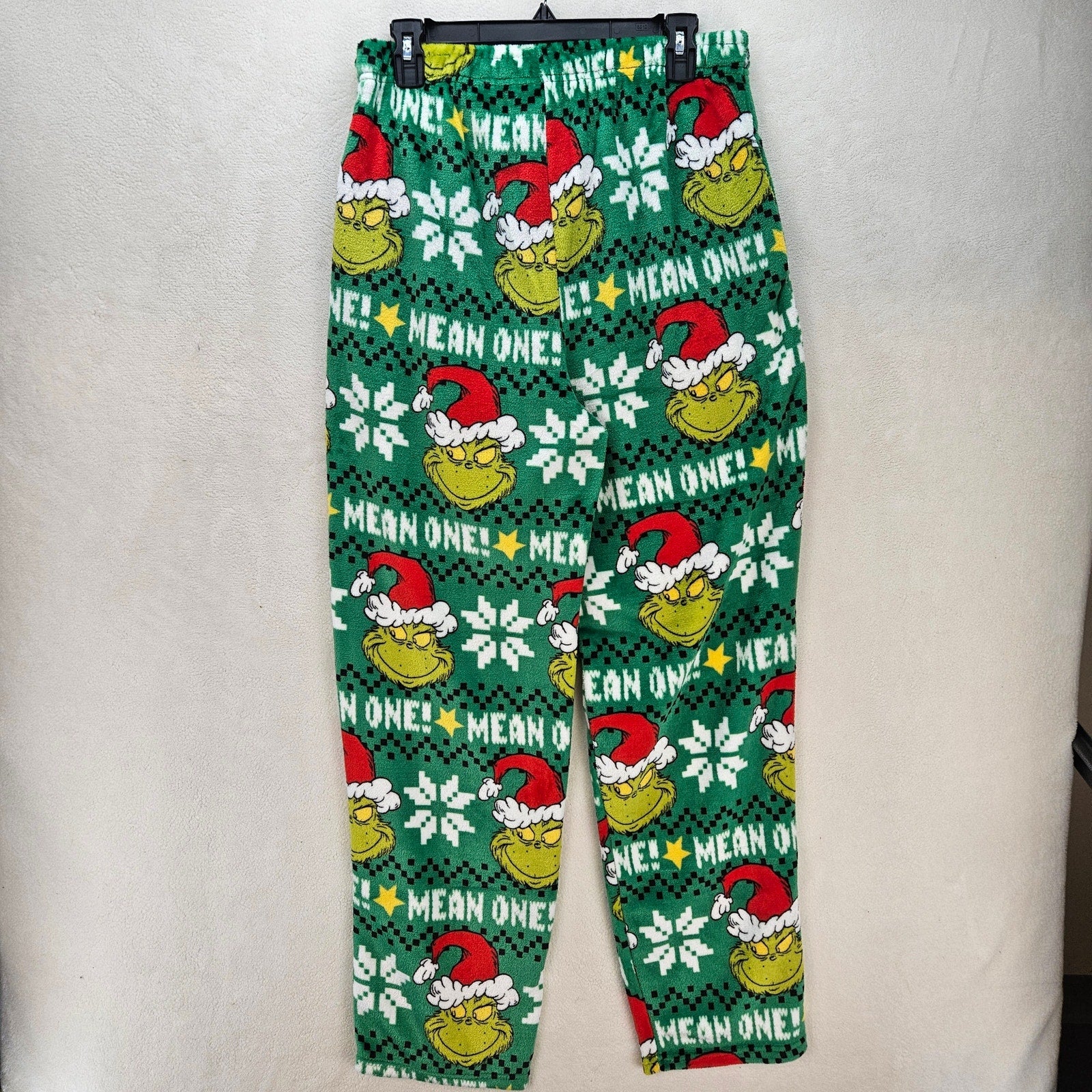 DR SEUSS X GRINCH CHRISTMAS SLEEPWEAR MEDIUM FLEECE PAJAMA PANTS GREEN NWOT