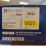 BIRKENSTOCK WOMEN'S 8 LUTRY PREMIUM SUEDE GRAY TAUPE 1025297 NARROW