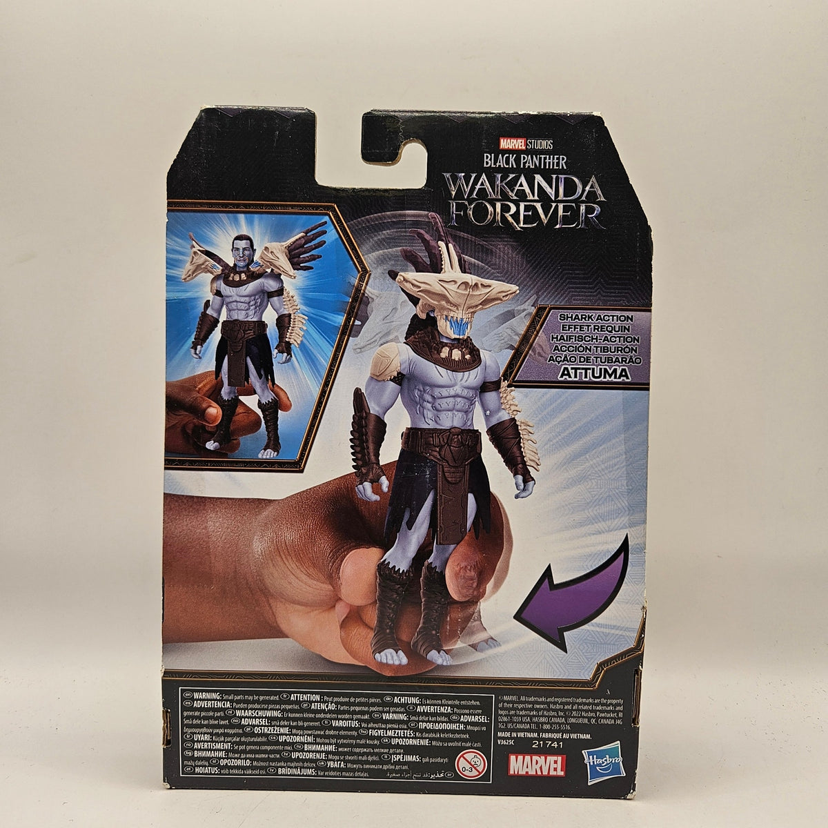MARVEL STUDIO BLACK PANTHER WAKANDA FOREVER SHARK ACTION ATTUMA 6" FIGURE NIB