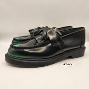 DR MARTENS WOMEN'S 9 ADRIAN TASSEL ARCADIA GREEN BLACK RUB OFF LEATHER LOAFERS