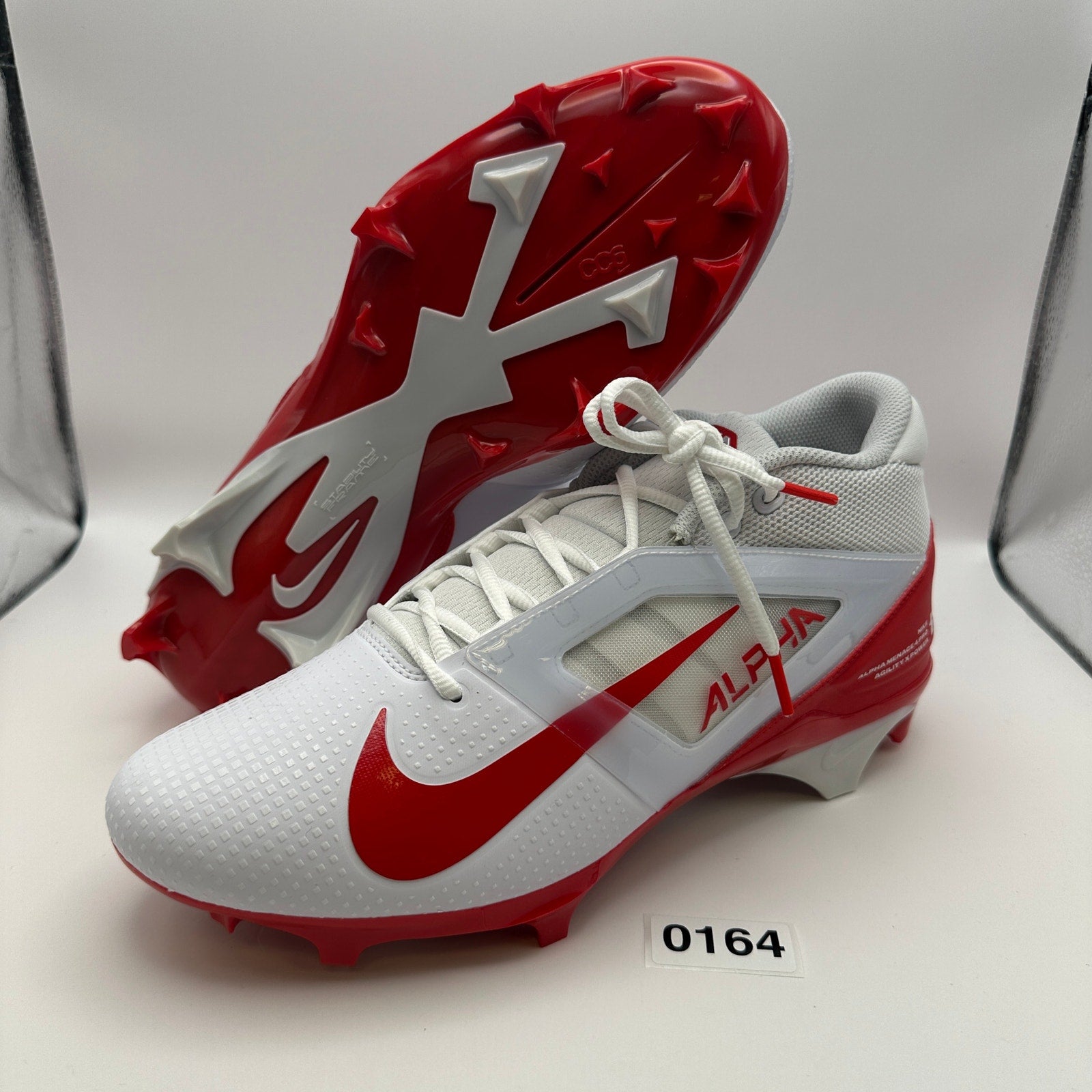 NIKE Men's 10 Alpha Menace 4 PRO Red/White FD7037-102