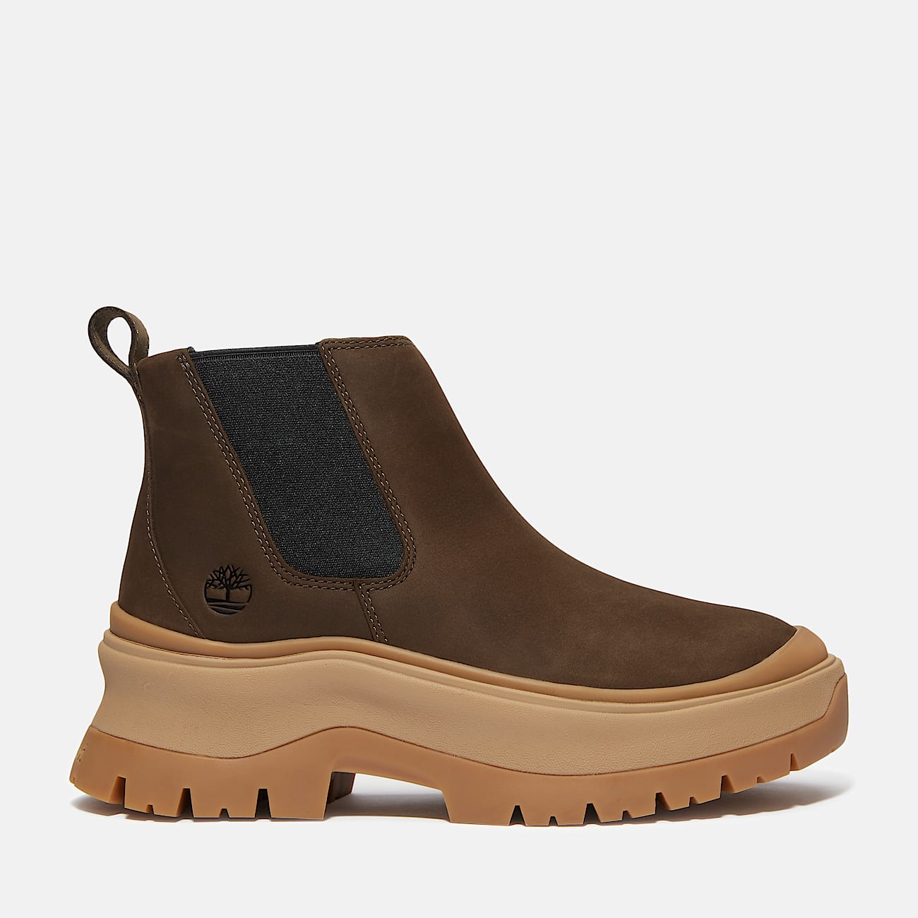 TIMBERLAND WOMEN'S 9 ROXIE LANE MID CHELSEA BOOT DK BROWN NUBUCK NIB