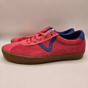 VANS WOMEN'S 9.5 SPORT PINK BLUE SUEDE GUM SOLD LOW TOP SKATE SNEAKER