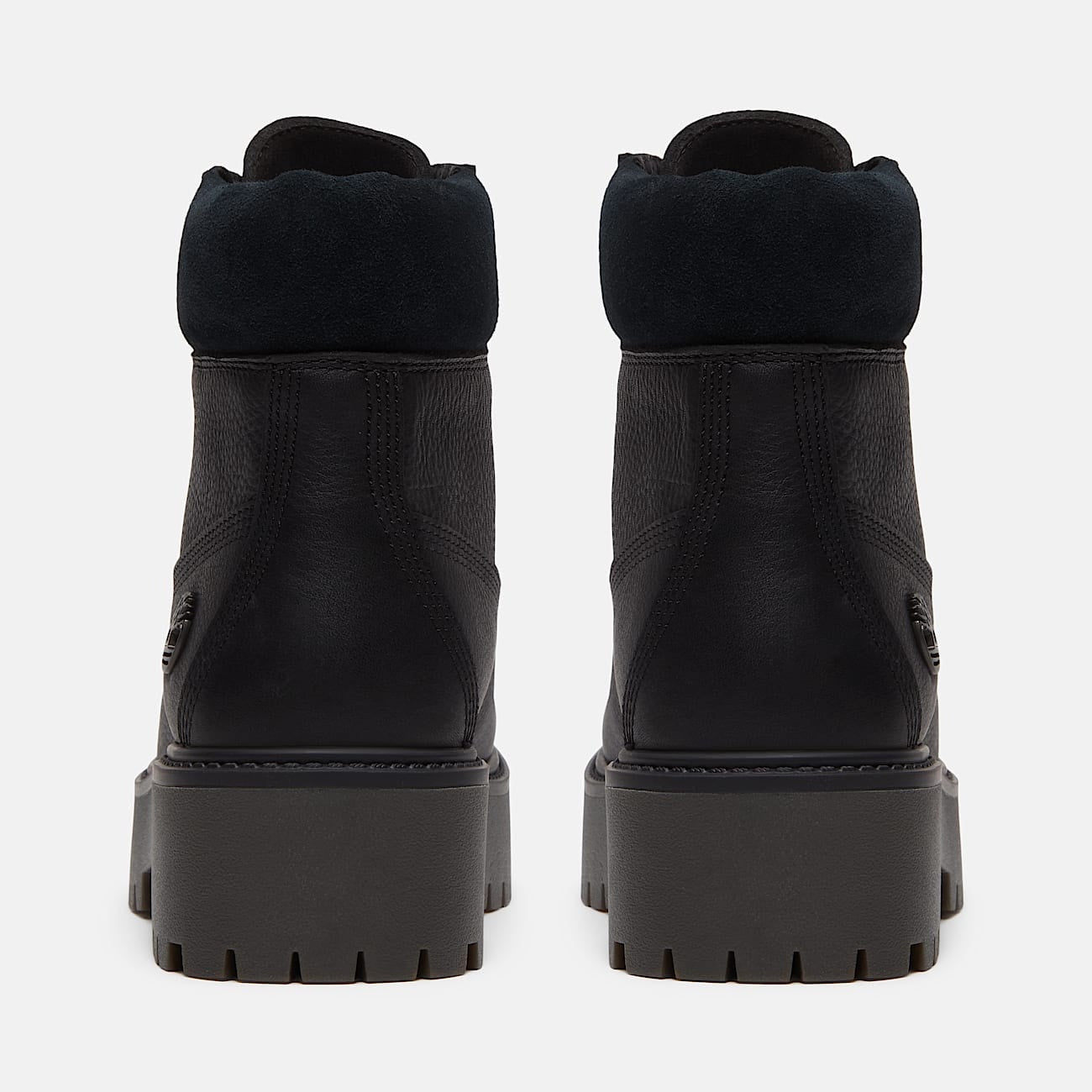TIMBERLAND WOMEN'S 6 STONE STREET 6 INCH LACE WATERPROOF BLACK FULL GRAIN NIB