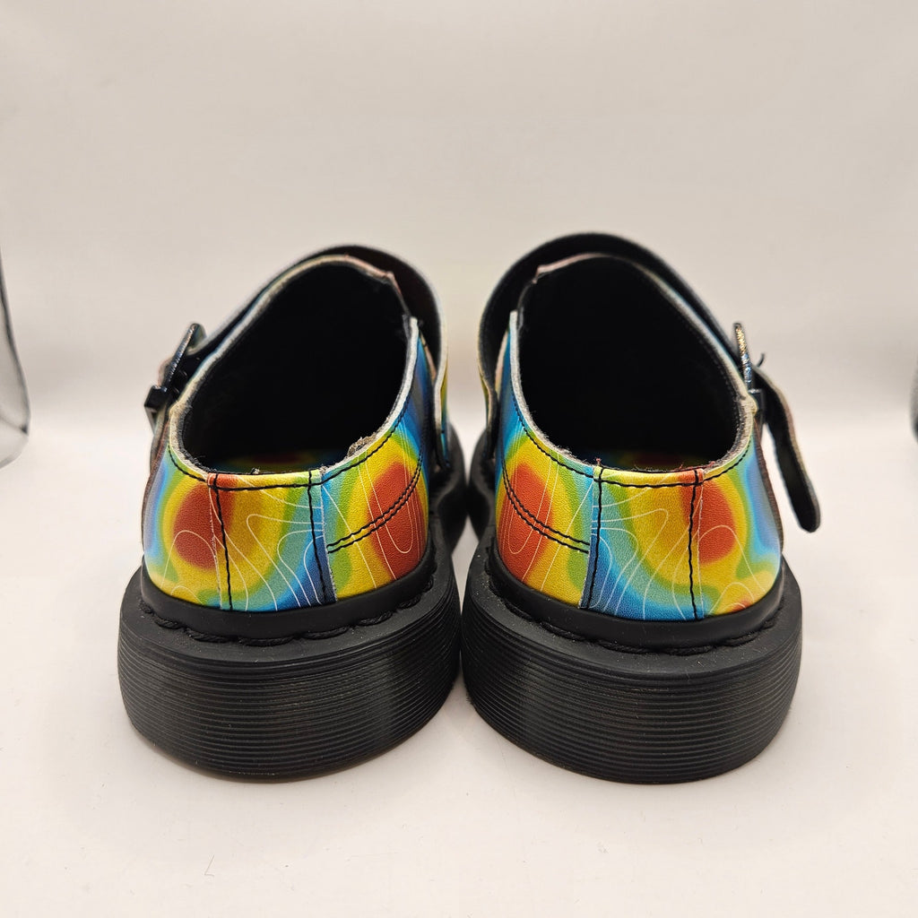 DR MARTENS MEN'S 8 ISHAM GENIX NAPPA RECLAIMED THERMAL MAP SLINGBACK MULE NWOB