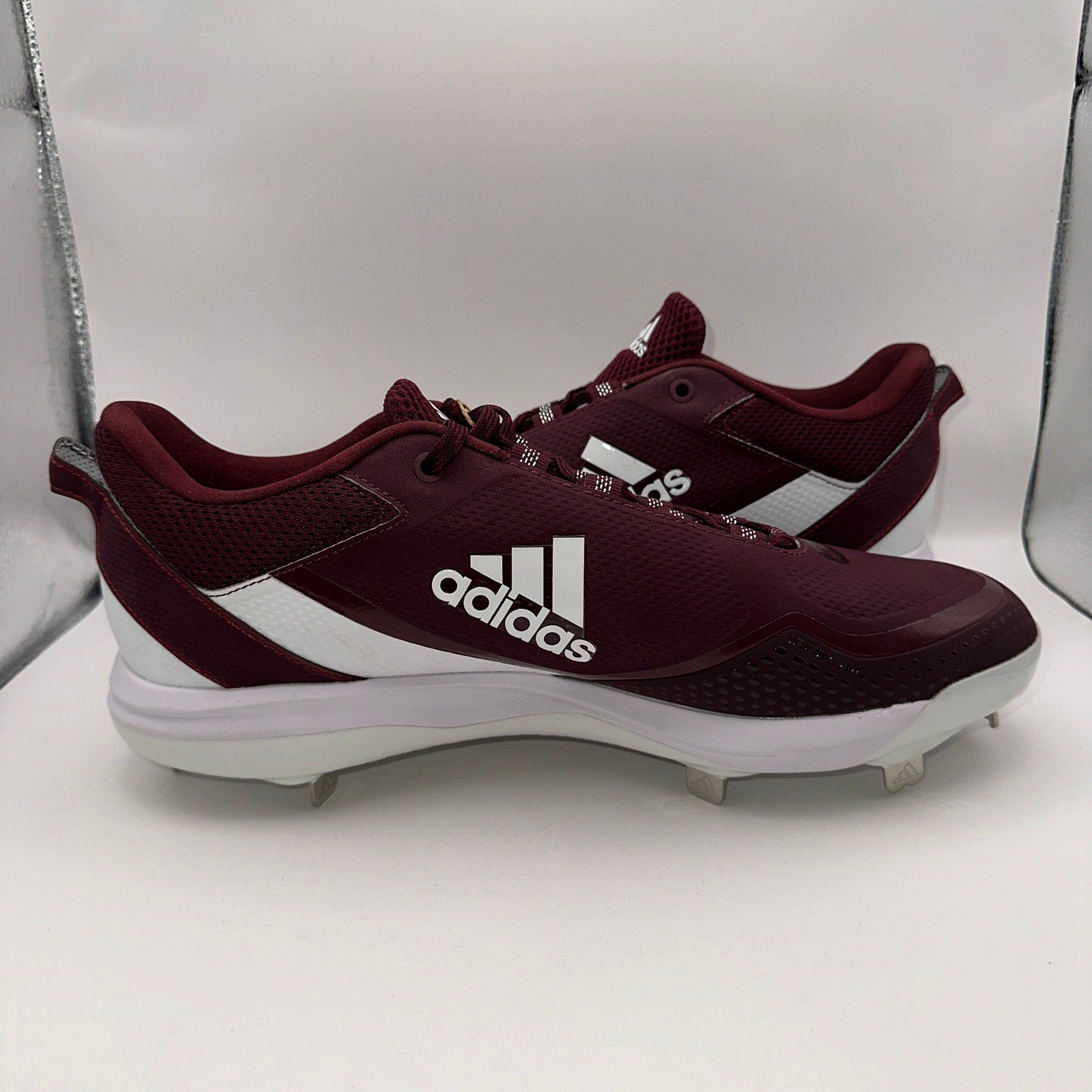 Adidas Icon 7 Mens 13.5 Maroon Baseball Metal Cleats FZ1555