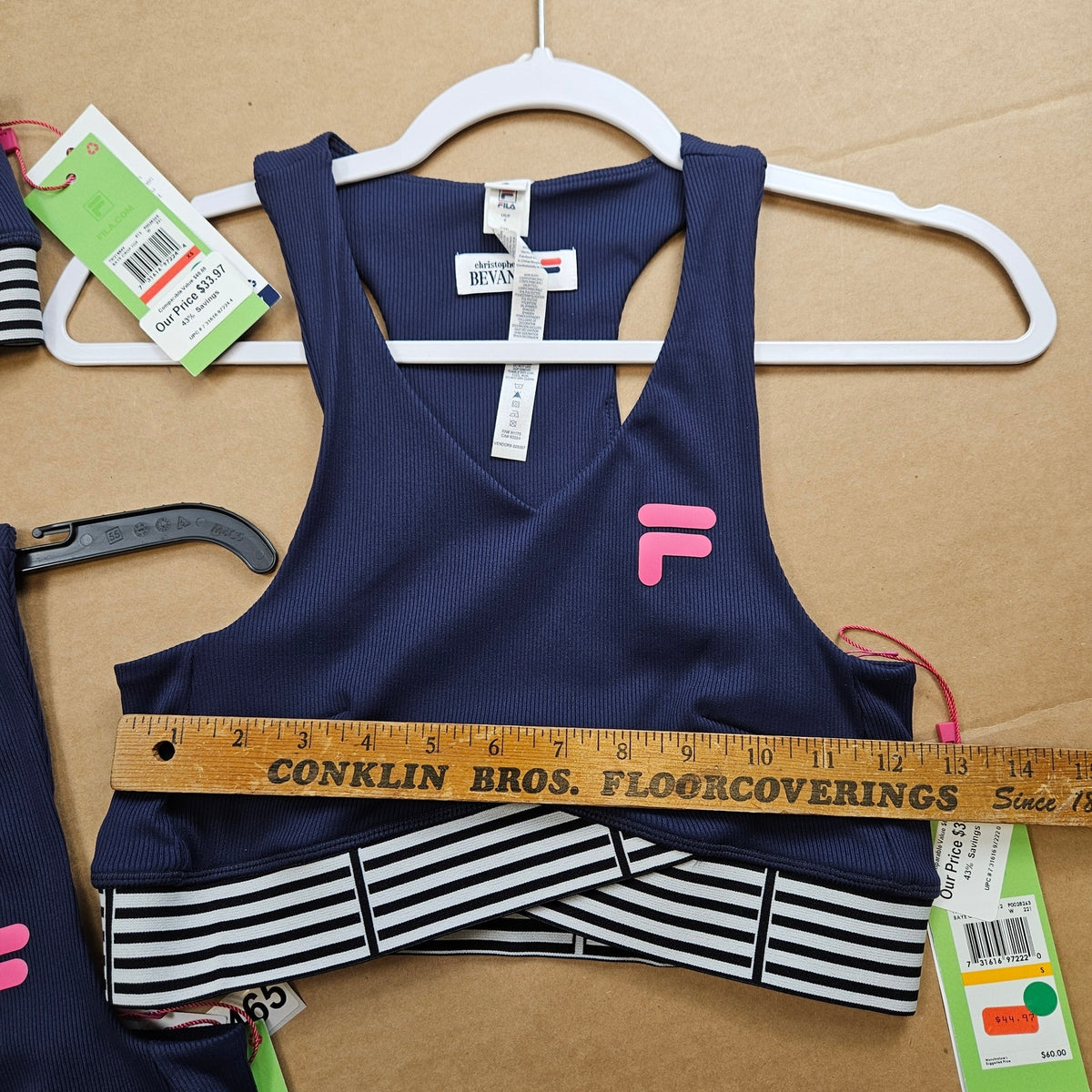 LOT OF 3 - FILA WOMEN'S (2XS1S) CHRIS BEVANS COLLAB BAYE CROP TOP SPORTS BRA NWT