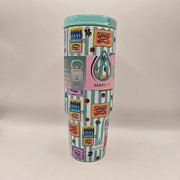 MANNA 32OZ SARDINE GREEN BRACLET TUMBLER STAINLESS STEEL INSULATED FLIP STRAW
