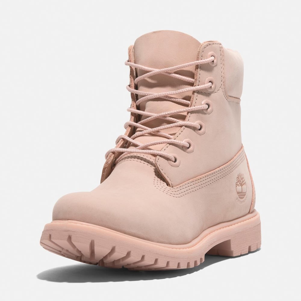 TIMBERLAND WOMEN'S 5.5 PREMIUM 6 INCH WP BOOT LT PINK NUBUCK NIB
