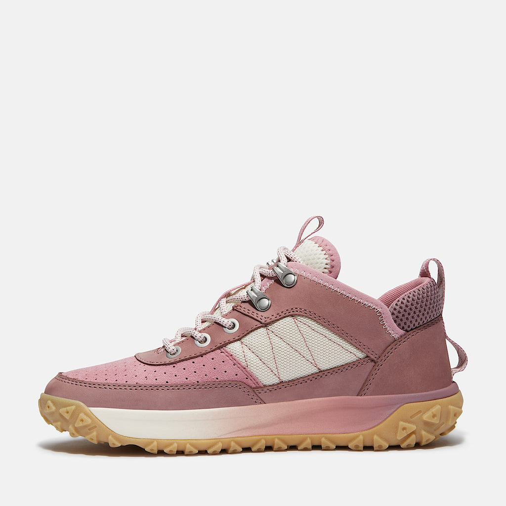 TIMBERLAND WOMEN'S 9.5 GREENSTRIDE MOTION 6 LOW LACE SNEAKER PINK NUBUCK NIB