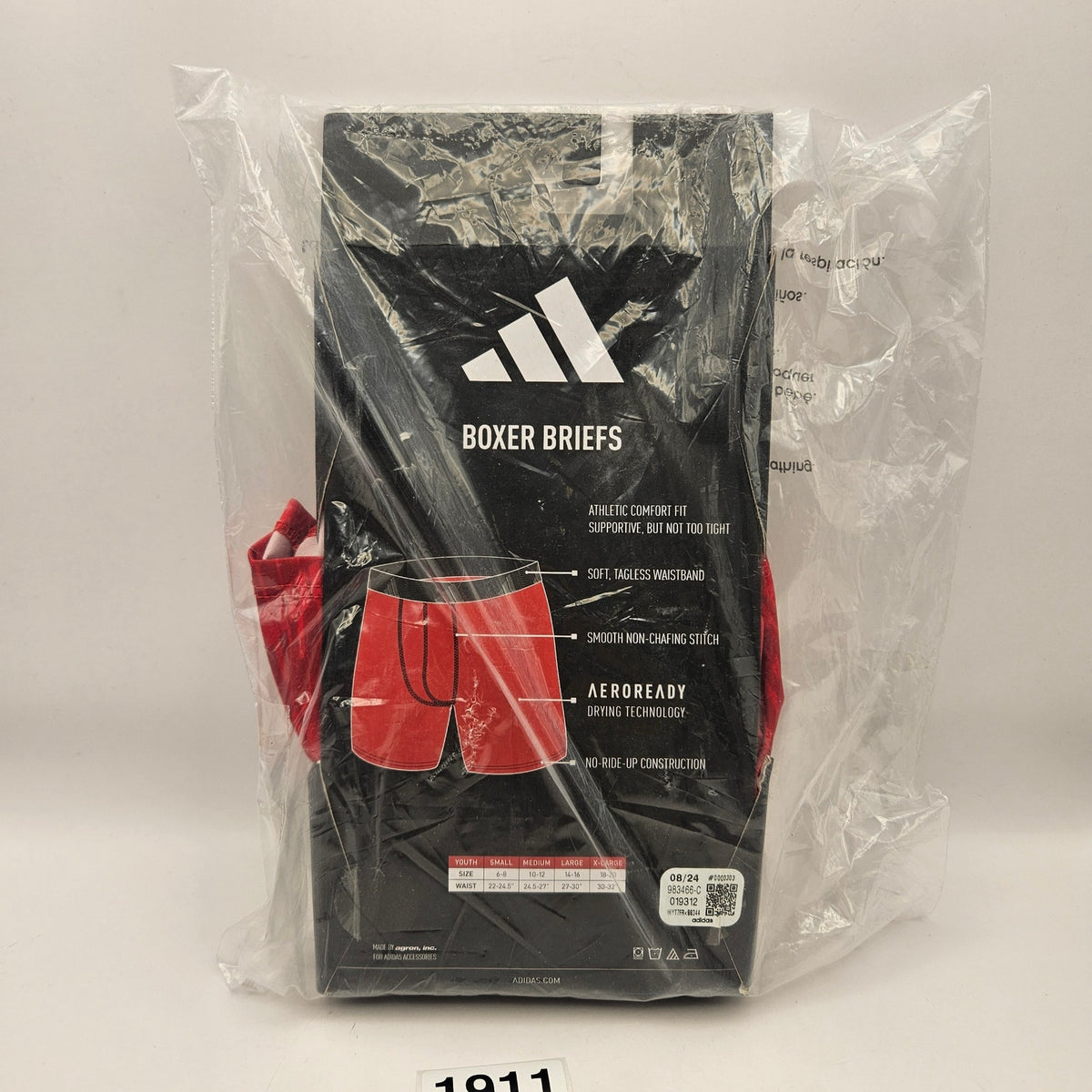 ADIDAS YOUTH SMALL 4PK MICROFIBER BOXER BRIEF MULTIPACK ATHLETIC UNDERWEAR