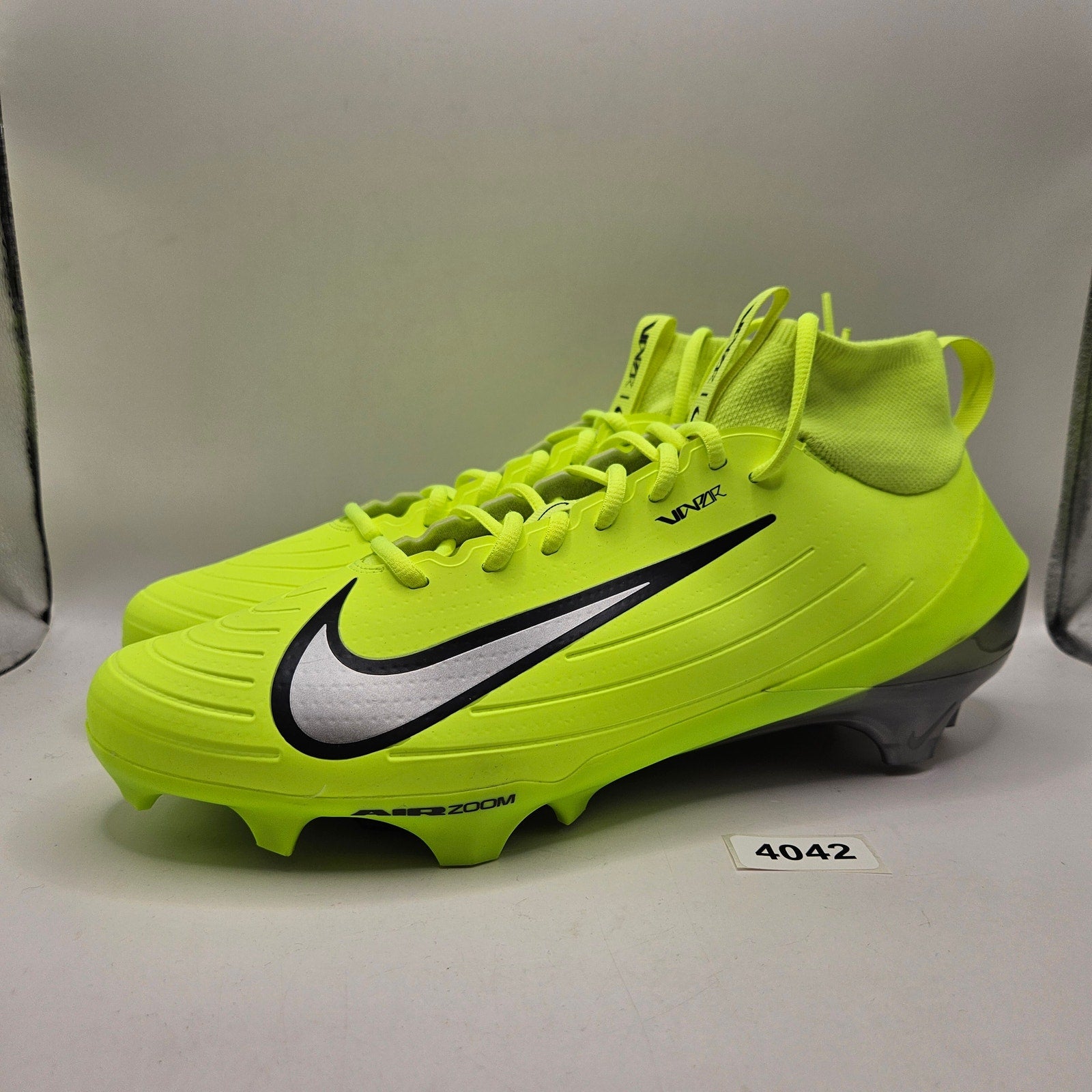 NIKE MEN'S 12 VAPOR PRO 1 FOOTBALL CLEATS VOLT GREEN SILVER IQ5163-700 NWOB
