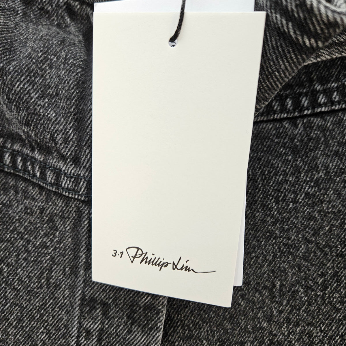 3.1 PHILLIP LIM DENIM WRAP SKIRT WOMEN'S SIZE 0 WASHED BLACK MSRP $450 NWT