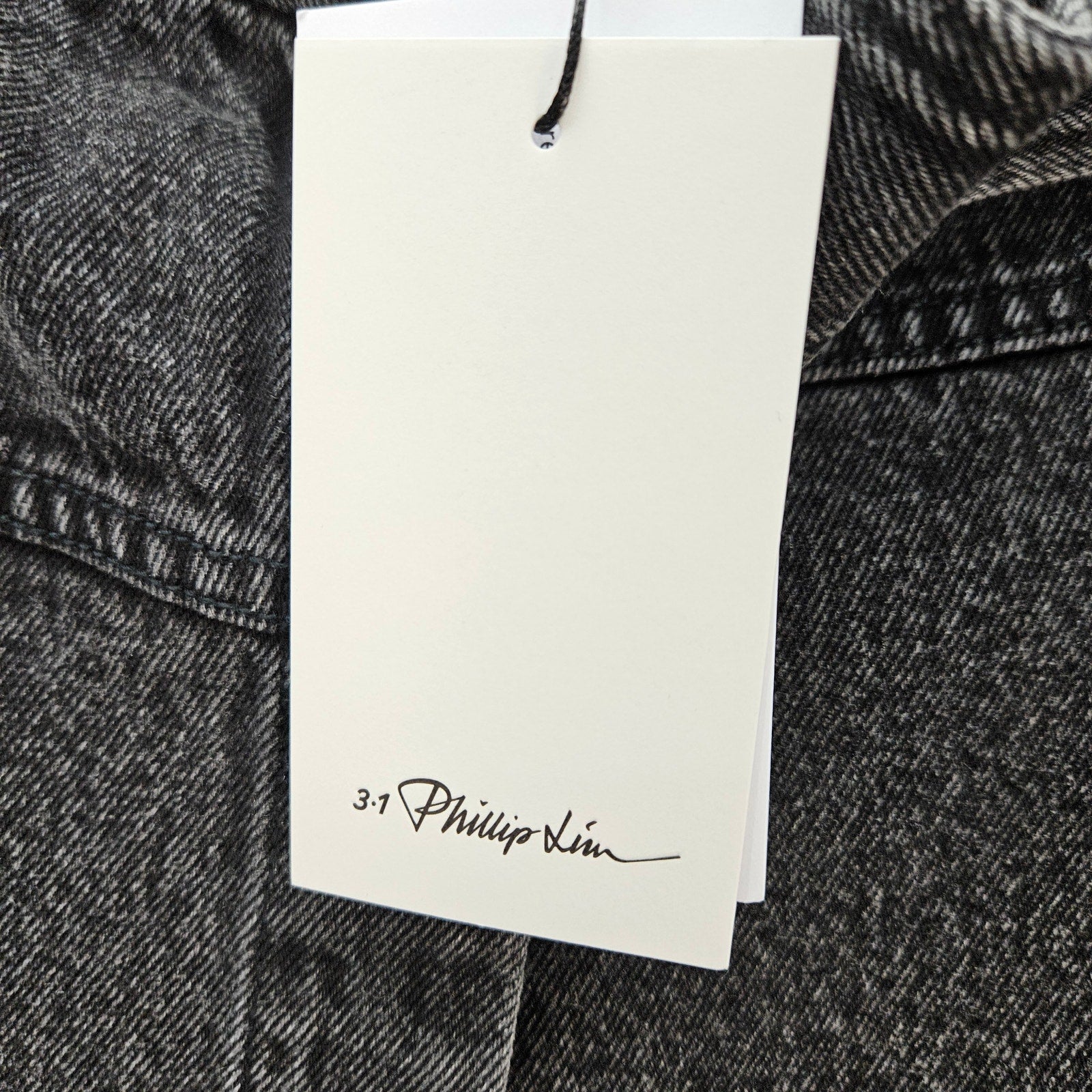 3.1 PHILLIP LIM DENIM WRAP SKIRT WOMEN'S SIZE 0 WASHED BLACK MSRP $450 NWT