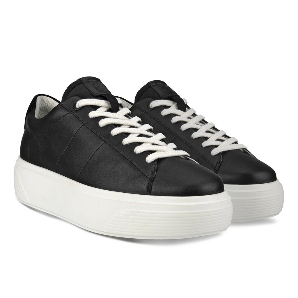 ECCO WOMEN'S 41 STREET PLATFORM BLACK LOW TOP SNEAKER NIB NO LID 21950301001