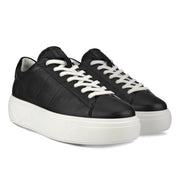 ECCO WOMEN'S 41 STREET PLATFORM BLACK LOW TOP SNEAKER NIB NO LID 21950301001