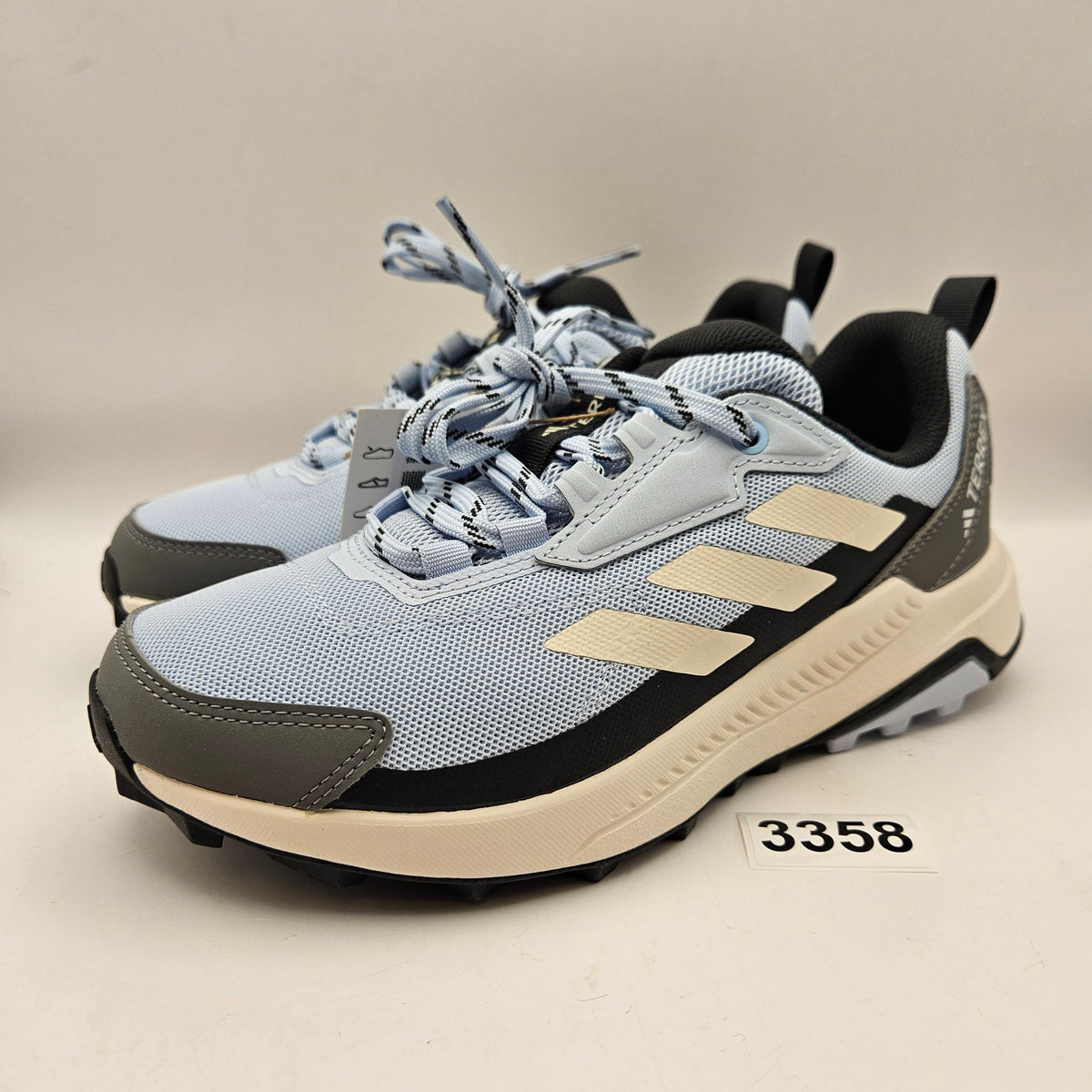 ADIDAS MEN'S 5.5 TERREX TRAIL RUNNING SHOES BLUE GRAY HIKING SNEAKERS NWOB