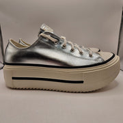 CONVERSE MEN'S 10.5 CHUCK TAYLOR DOUBLE STACK PLATFORM SILVER METALLIC A16406C