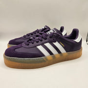 ADIDAS KIDS 4.5 WOMEN'S 6 SAMBAE PURPLE WHITE LOW TOP LEATHER SNEAKER JS0040