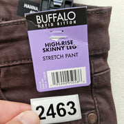 BUFFALO DAVID BITTON WOMEN'S 4 HIGH RISE SKINNY LEG STRETCH PANT DARK OAT NWT