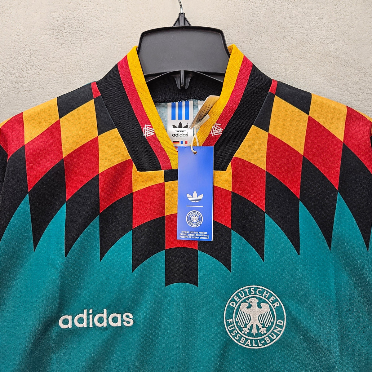 ADIDAS MEN'S SMALL GERMANY 1994 FIFA AWAY SOCCER JERSEY JZ6941 GREEN