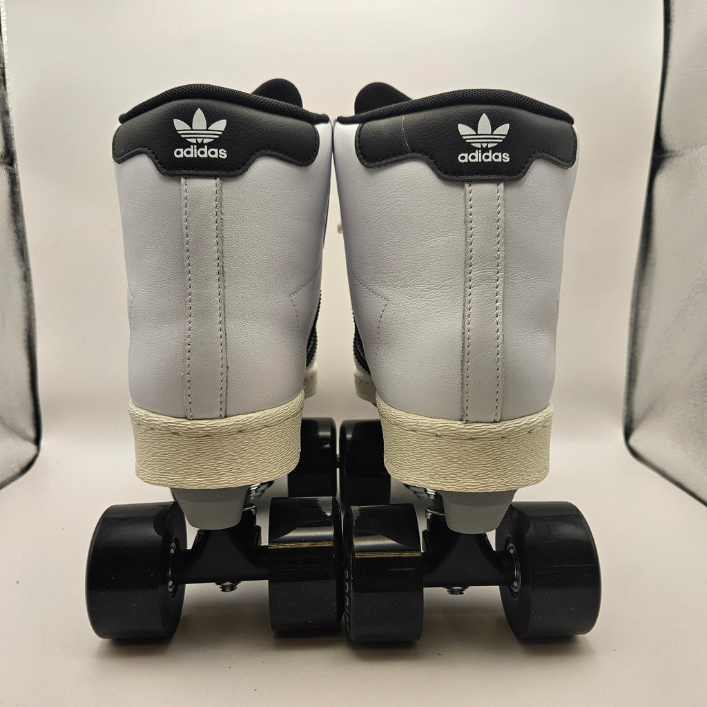 ADIDAS WOMEN'S 6.5 SUPERSTAR HI WHITE BLACK ROLLER SKATES NWOB JS4038