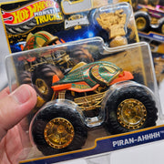 HOT WHEELS MONSTER TRUCKS TROPHY CHAMPIONS GOLD SERIES LOT OF 4 BIG FOOT SNEAKER