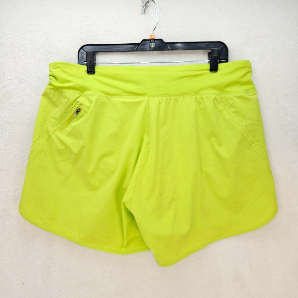NIKE WOMEN'S XXL NEON GREEN ECLIPSE FLEX 5" RUNNING SHORTS CZ9568-321 NWT